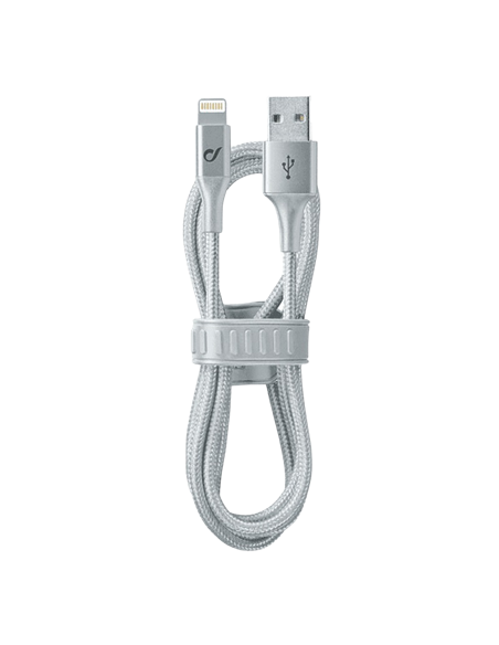 Кабель для зарядки и синхронизации Cellularline Satellite MFI, USB Type-A/Lightning, 1м, Серебристый