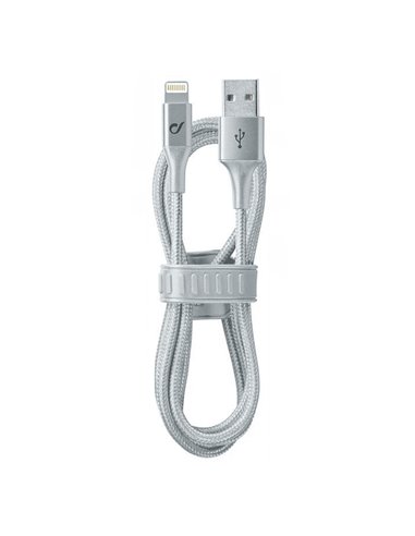 Кабель для зарядки и синхронизации Cellularline Satellite MFI, USB Type-A/Lightning, 1м, Серебристый