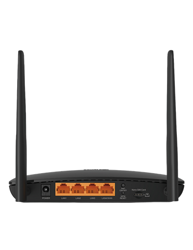 Беспроводной маршрутизатор TP-LINK TL-MR6400, 4G, Чёрный