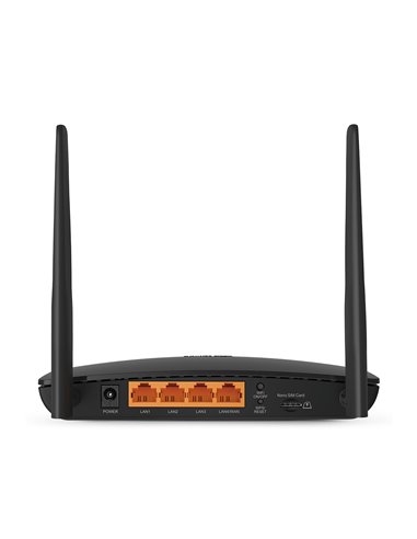 Беспроводной маршрутизатор TP-LINK TL-MR6400, 4G, Чёрный