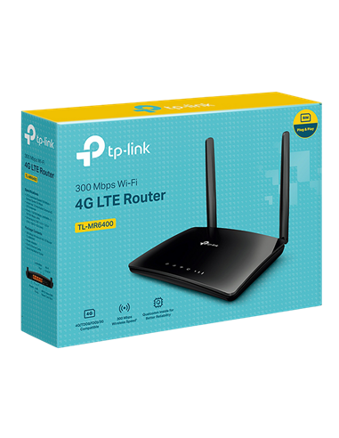 Router fără fir TP-LINK TL-MR6400, 4G, Negru