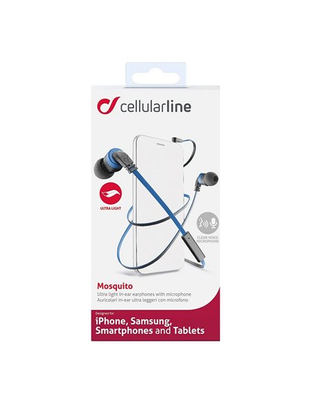 Căști Cellularline Mosquito, Albastru