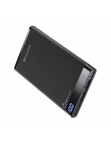 Портативное зарядное устройство Cellularline FreePower Slim 8000, 8000мА·ч, Чёрный
