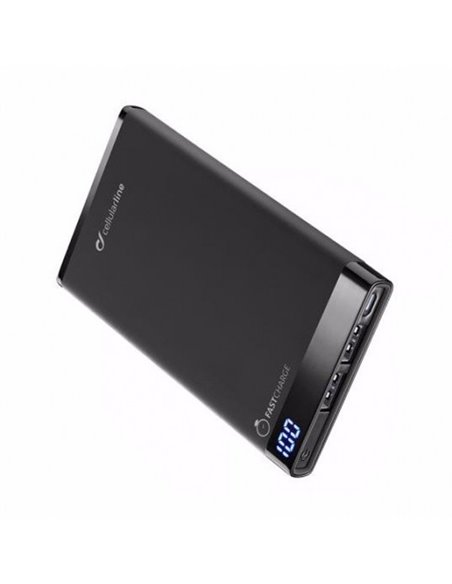 Портативное зарядное устройство Cellularline FreePower Slim 8000, 8000мА·ч, Чёрный
