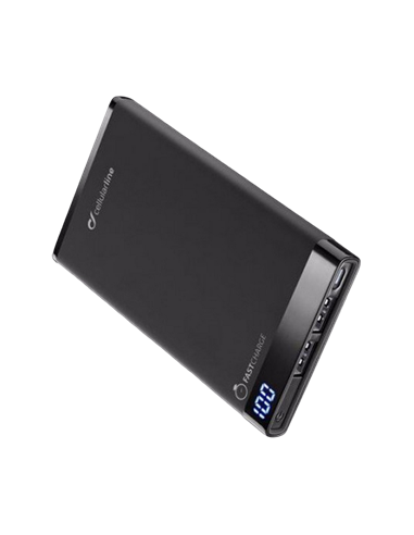Портативное зарядное устройство Cellularline FreePower Slim 8000, 8000мА·ч, Чёрный