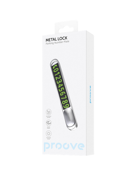 Парковочная карта Proove Parking Number Plate Metal Lock, Темно-серый