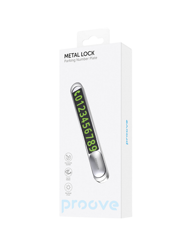 Парковочная карта Proove Parking Number Plate Metal Lock, Темно-серый