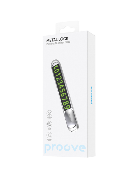 Парковочная карта Proove Parking Number Plate Metal Lock, Темно-серый