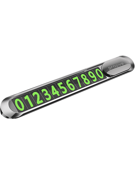 Парковочная карта Proove Parking Number Plate Metal Lock, Темно-серый