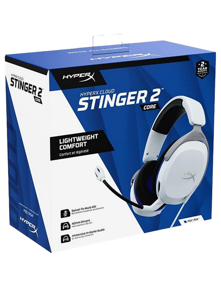 Игровая Гарнитура HyperX Cloud Stinger 2 Core, Проводной аналоговый, Белый