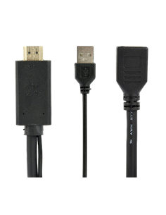 Adaptor Video Cablexpert A-HDMIM-DPF-01, HDMI (M) - DisplayPort, USB Type-A, 0,1m, Negru 2