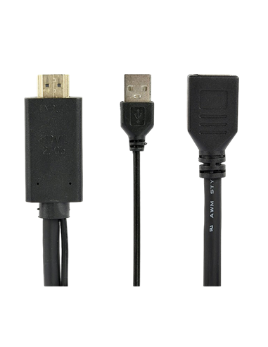 Adaptor Video Cablexpert A-HDMIM-DPF-01, HDMI (M) - DisplayPort, USB Type-A, 0,1m, Negru