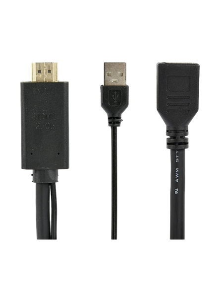 Adaptor Video Cablexpert A-HDMIM-DPF-01, HDMI (M) - DisplayPort, USB Type-A, 0,1m, Negru
