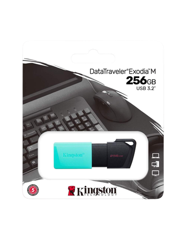 USB Flash накопитель Kingston DataTraveler Exodia M, 256Гб, Черный/Синий