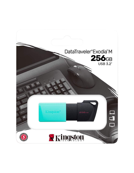 USB Flash накопитель Kingston DataTraveler Exodia M, 256Гб, Черный/Синий