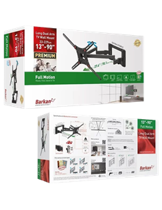 Наклонно-поворотное настенное крепление BARKAN BM466XP, Чёрный 2