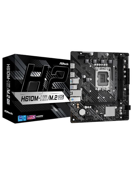 Материнская плата ASRock H610M-H2/M.2 D5, LGA1700, Intel H610, Micro-ATX