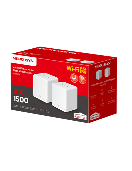 Домашняя Mesh Wi-Fi система MERCUSYS Halo H60X(2-pack), Wi-Fi, Белый