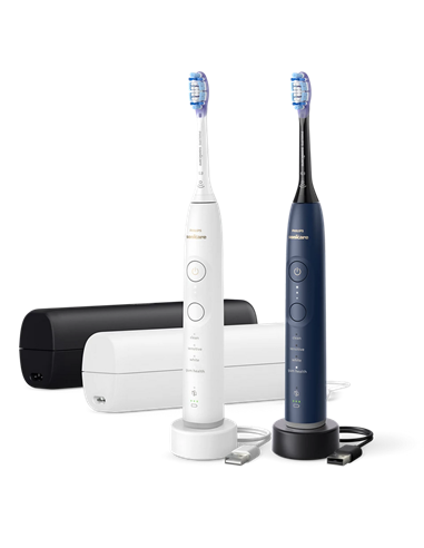 Periuța de dinți electrică sonică Philips HX7429/01, Alb | Albastru