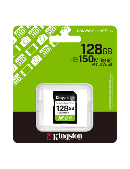 Карта памяти Kingston Canvas Select Plus, 128Гб (SDS3/128GB)
