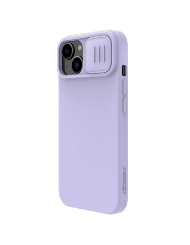 Husă Nillkin iPhone 15 Plus, CamShield Silky Silicone, Misty Purple