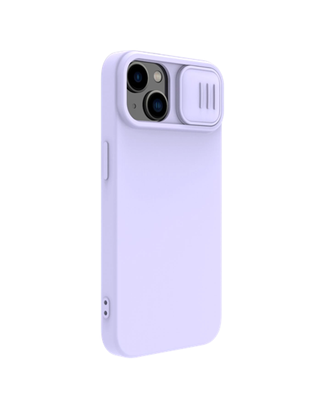 Husă Nillkin iPhone 15 Plus, CamShield Silky Silicone, Misty Purple