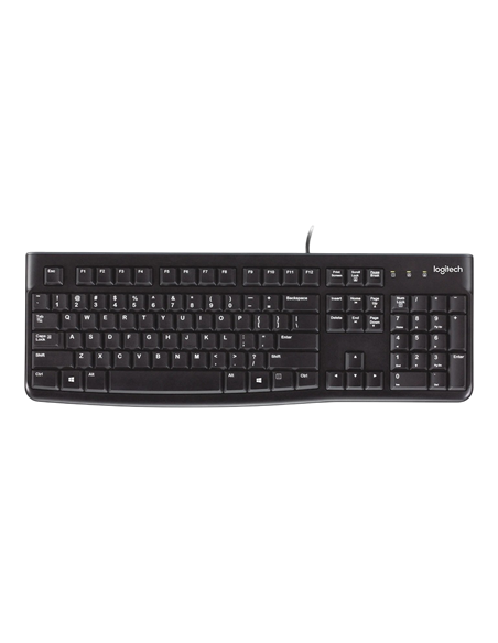 Клавиатура Logitech K120, Проводное, Чёрный
