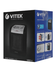Aerotermă VITEK VT-2067, 1800W, Negru | Argintiu 2