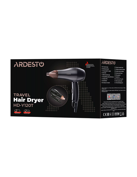 Фен Ardesto HD-Y120T, 1200Вт, Чёрный