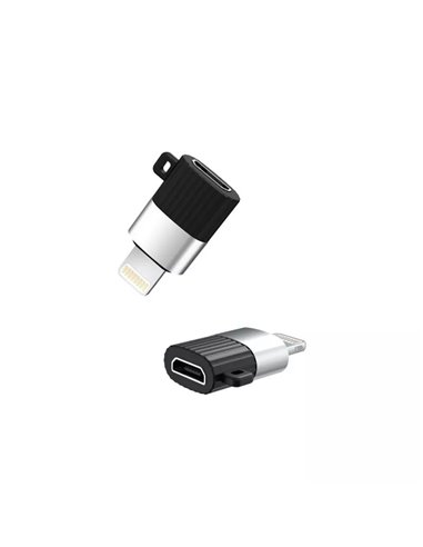 Адаптер USB XO NB149B, micro-USB (F)/Lightning, Чёрный