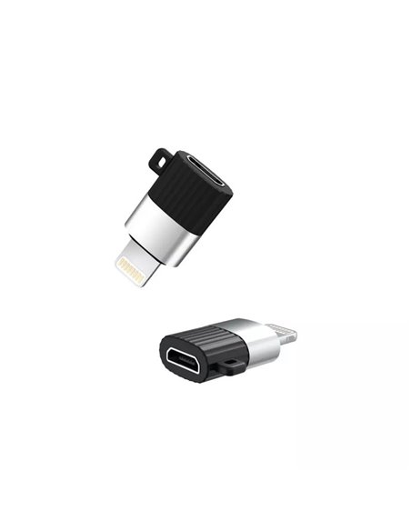 Адаптер USB XO NB149B, micro-USB (F)/Lightning, Чёрный