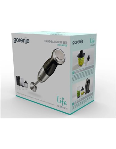 Погружной блендер Gorenje HBC807QB, Черный Серебристый