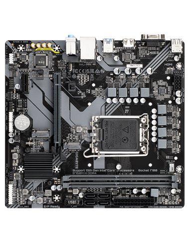 Материнская плата Gigabyte B760M H DDR4, LGA1700, Intel B760, Micro-ATX