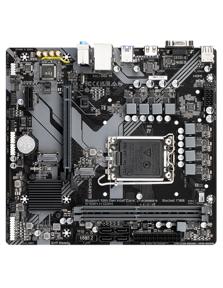 Материнская плата Gigabyte B760M H DDR4, LGA1700, Intel B760, Micro-ATX