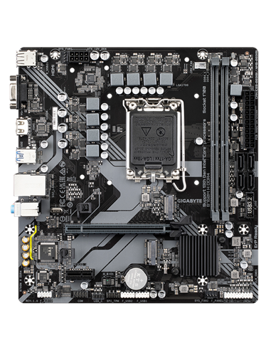 Материнская плата Gigabyte B760M H DDR4, LGA1700, Intel B760, Micro-ATX