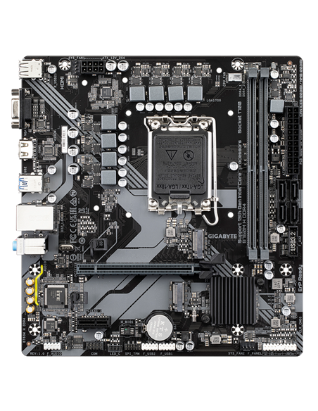 Материнская плата Gigabyte B760M H DDR4, LGA1700, Intel B760, Micro-ATX