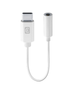 Audio Adaptor Cellularline Music Enabler Type-C, 3.5 mm/USB Type-C, 0,15m, Alb