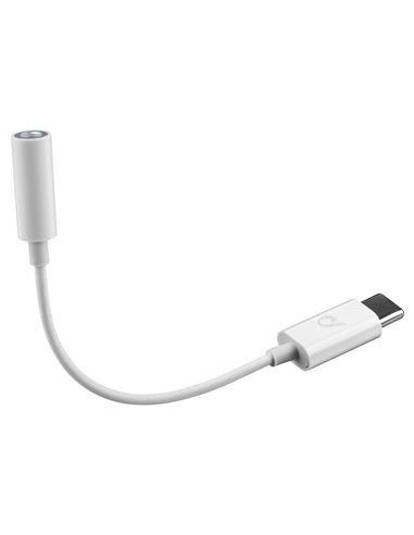 Audio Adaptor Cellularline Music Enabler Type-C, 3.5 mm/USB Type-C, 0,15m, Alb