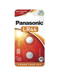 Дисковые батарейки Panasonic LR-44EL/6B, LR44, 6 шт.