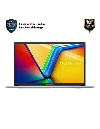Ноутбук 15,6" ASUS Vivobook Go 15 E1504FA, Green Grey, AMD Ryzen 5 7520U, 16Гб/512Гб, Без ОС