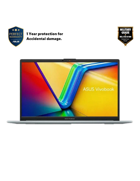 Ноутбук 15,6" ASUS Vivobook Go 15 E1504FA, Green Grey, AMD Ryzen 5 7520U, 16Гб/512Гб, Без ОС