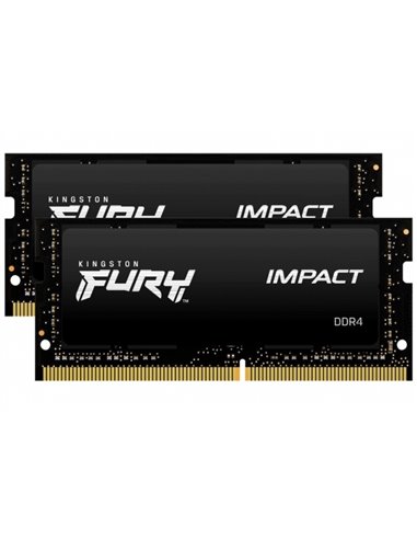 Оперативная память Kingston FURY Impact, DDR4 SDRAM, 3200 МГц, 16Гб, KF432S20IBK2/16