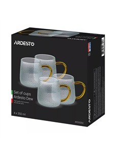 Набор чашек Ardesto AR2635C, 350 мл, 4 шт, Прозрачный 2