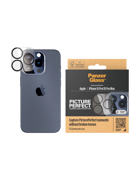 Sticlă de protecție PanzerGlass iPhone 15/15 Plus PicturePerfect, Negru