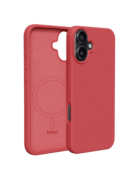 Husă Etteri Silicone Mag pentru Apple iPhone 16, Raspberry