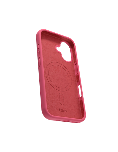 Чехол Etteri Silicone Mag для Apple iPhone 16, Raspberry