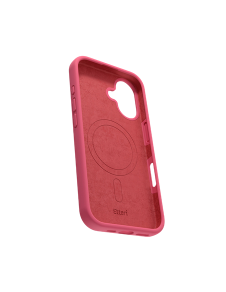 Husă Etteri Silicone Mag pentru Apple iPhone 16, Raspberry