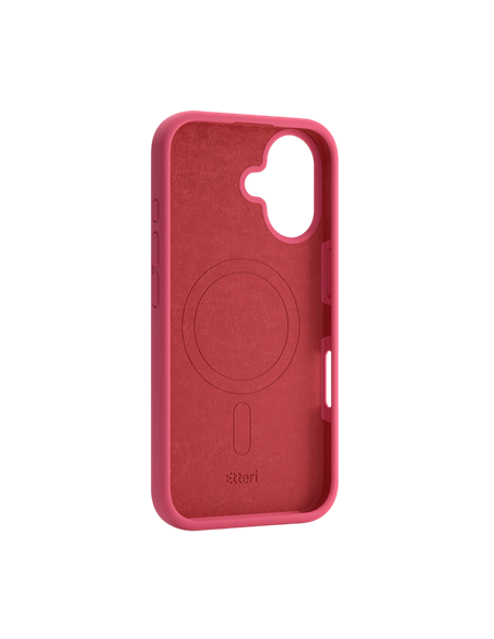 Чехол Etteri Silicone Mag для Apple iPhone 16, Raspberry