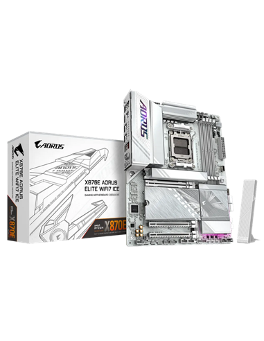 Placă de bază Gigabyte X870E A ELITE WF7 ICE, AM5, AMD X870E, ATX