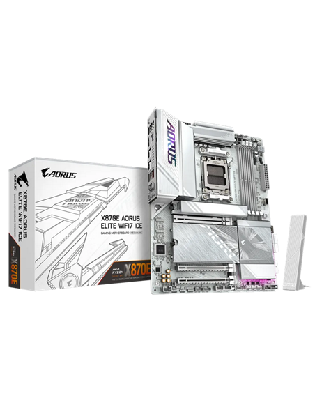 Placă de bază Gigabyte X870E A ELITE WF7 ICE, AM5, AMD X870E, ATX